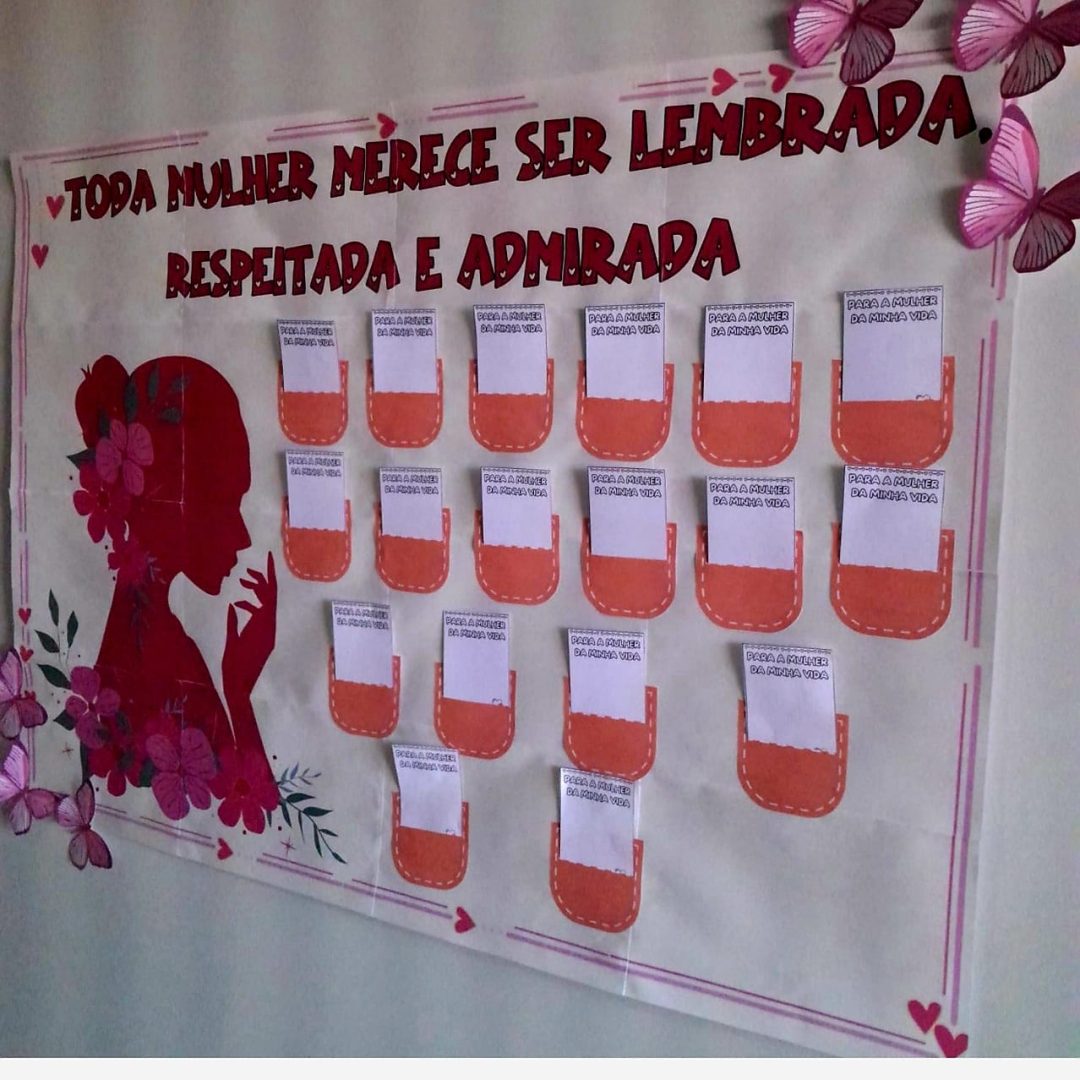 Cartaz interativo dia da Mulher