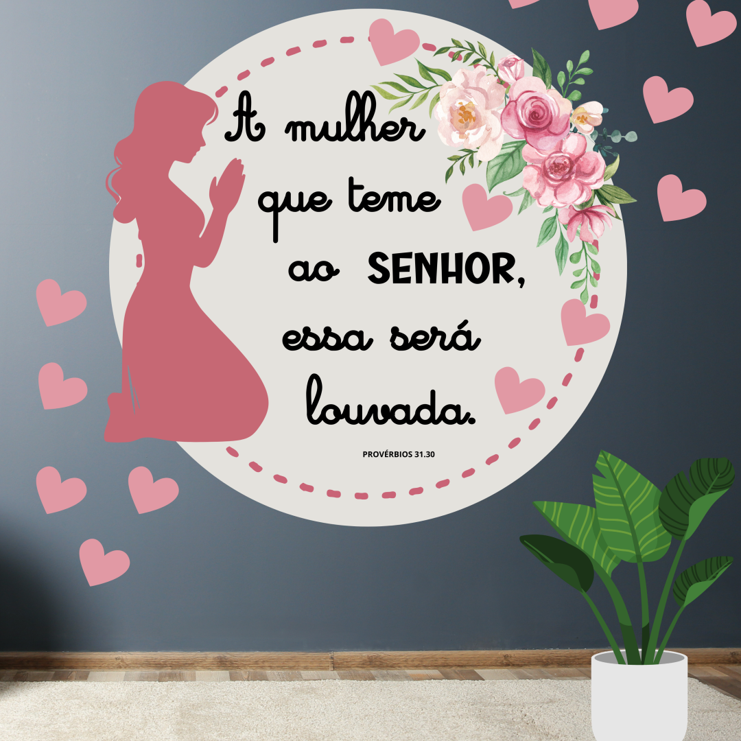 Painel Redondo Mulher Cristã