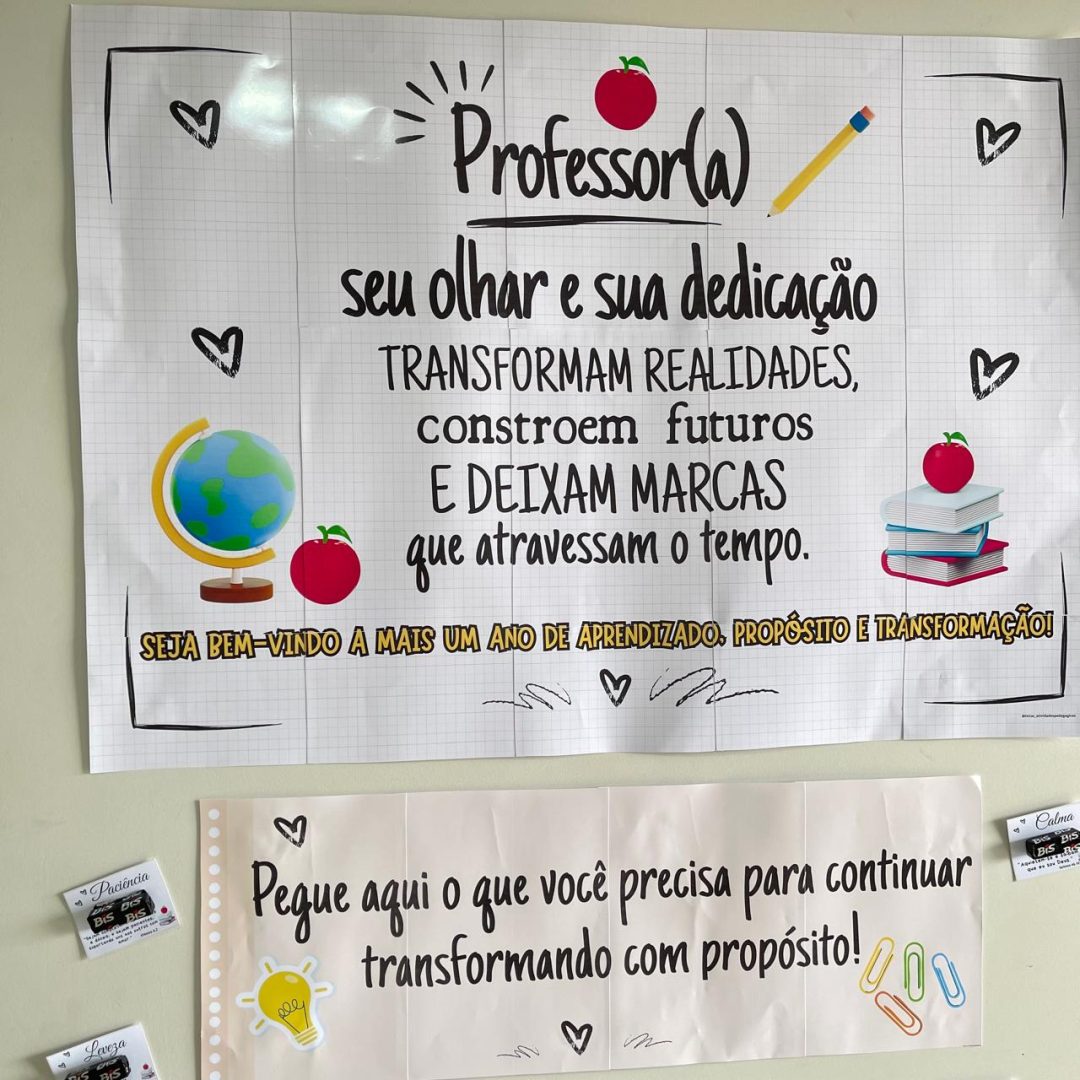 Painel Acolhida aos Professores - Transformando Com Propósito