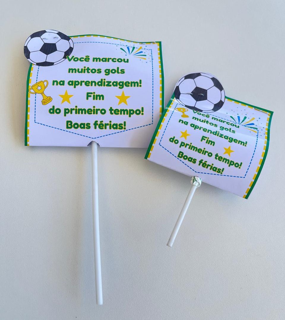 Capa Para Pirulito – Boas Férias / Bom Recesso - Tema Copa 2026