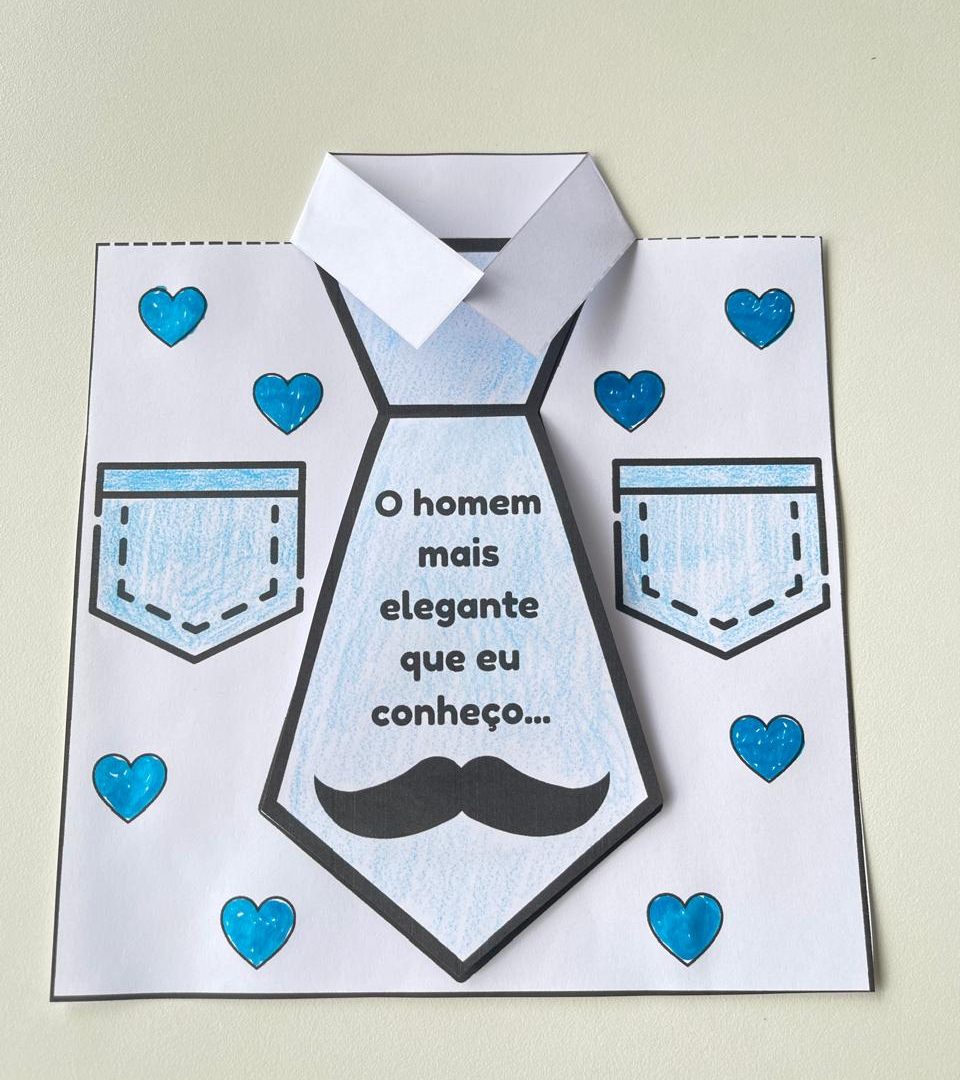Cartão Interativo Dia dos Pais -Camisa