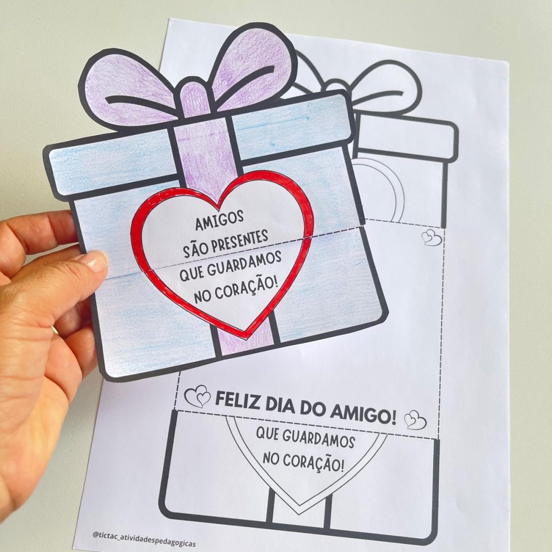Cartão interativo – Dia do Amigo