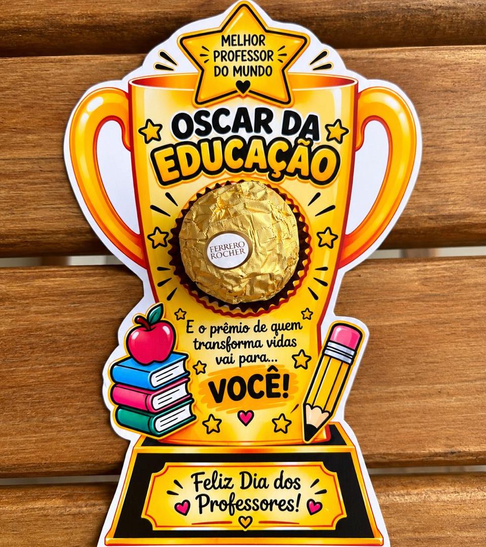 Cartão Dia dos Professores - Oscar da Educação